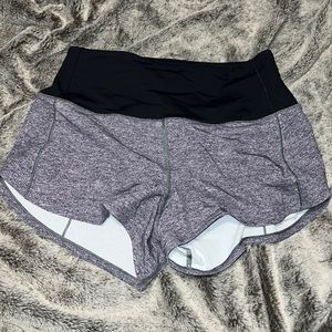 Grey lululemon speed up shorts